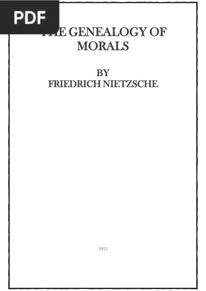 On the Genealogy of Morals