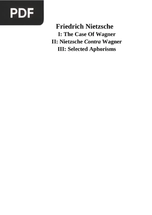 The Case of Wagner