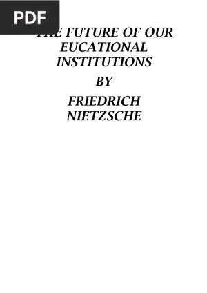 The Future for our Educational Institutions