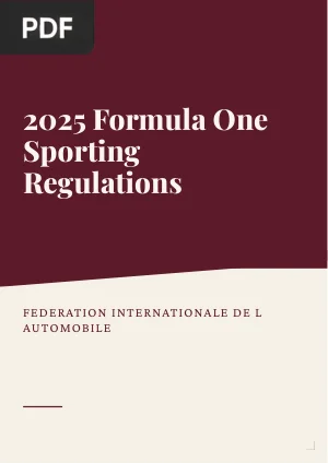 2025 Formula One Sporting Regulations