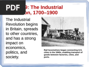 The Industrial Revolution, 1700 - 1900 (Presentation)