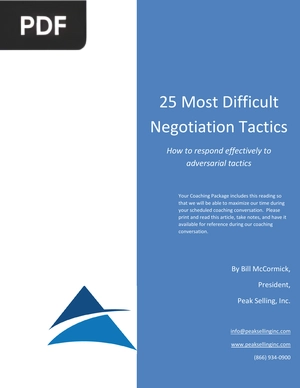 25 Most Difficult Negotiation Tactics