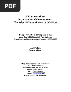 A Framework for Organizational Development