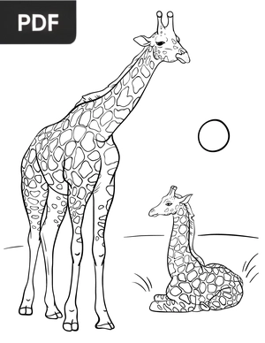 Giraffe coloring page