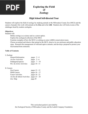 Exploring the Field of Zoology