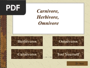 Carnivore, Herbivore, Omnivore (Presentation)