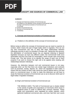 Concept and Sources of Commercial Law (Article)