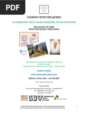 Traveling to Peru with the Queen Chef Mawa