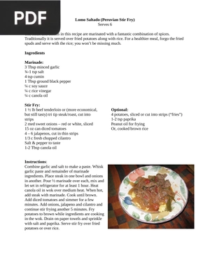 Lomo Saltado (Peruvian Stir Fry)