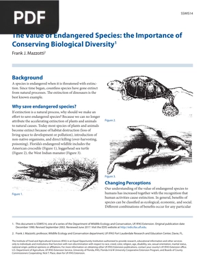 The Value of Endangered Species: the Importance of Conserving Biological Diversity (Article)