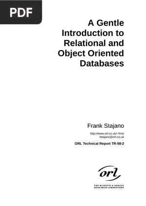A Gentle Introduction to Relational and Object Oriented Databases