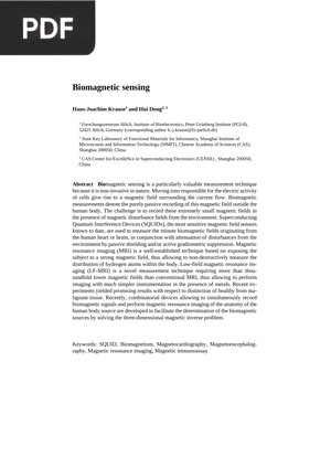 Biomagnetic Sensing
