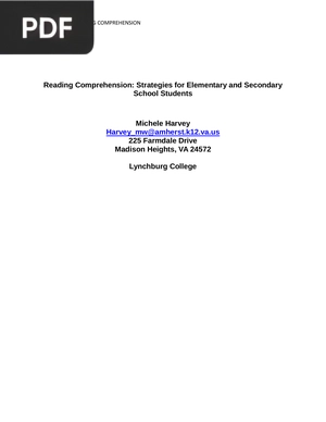 Reading Comprehension Strategies for Elementary and Secondary School Students