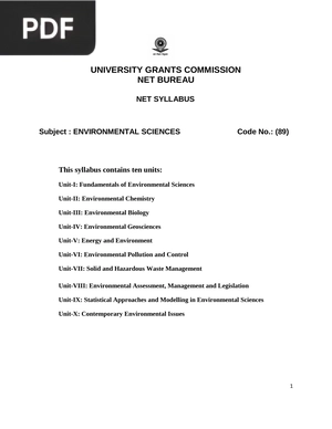 Environmental Sciences