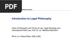 Introduction to Legal Philosophy (Presentation)
