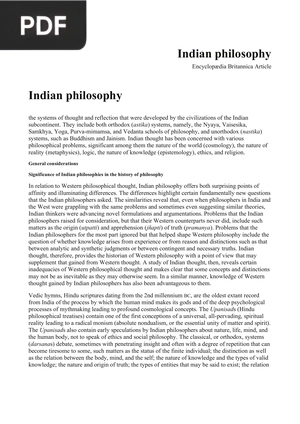 Indian philosophy