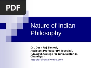 Nature of Indian Philosophy (Presentation)