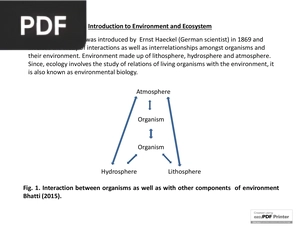 Introduction to Environment and Ecosystem (Article)