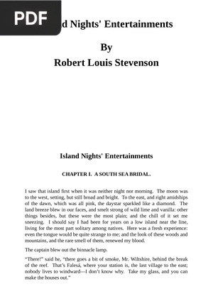 Island Nights' Entertainments