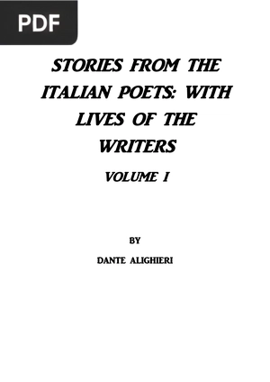 Stories From the Italian Poets