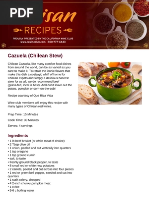 Cazuela (Chilean Stew)