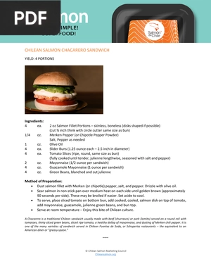 Chilean Salmon Chacarero Sandwich