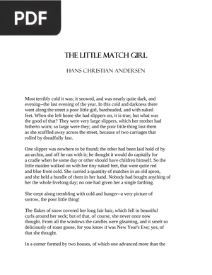 The Little Match Girl