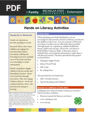 Hands on Literacy Activities
