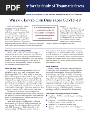 When a Loved One Dies from COVID 19 (Article)