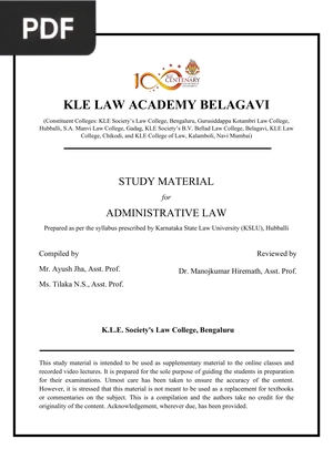 Study Material Administrative Law