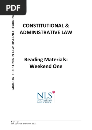 Constitutional and Administrative Law