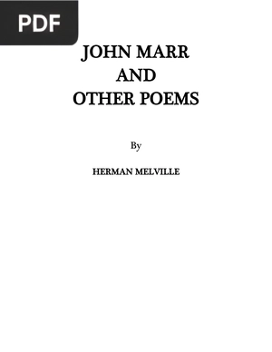 John Marr and Other Poems