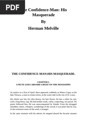 The Confidence Man His Masquerade