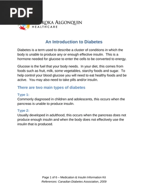 An Introduction to Diabetes (Article)