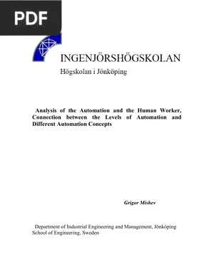 Analysis of the Automation and the Human Worker