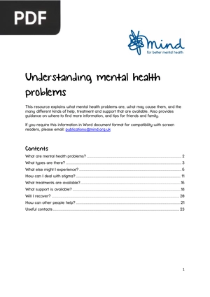 Understanding mental health problems