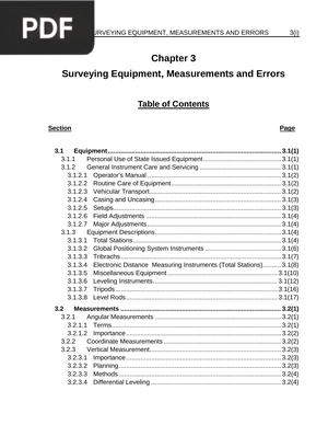 Chapter 3 Surveying Equipment Measurements and Errors