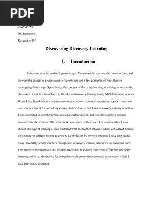 Discovering Discovery Learning