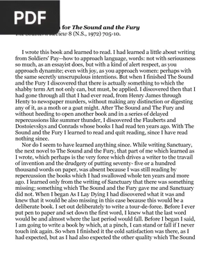 The Sound and the Fury