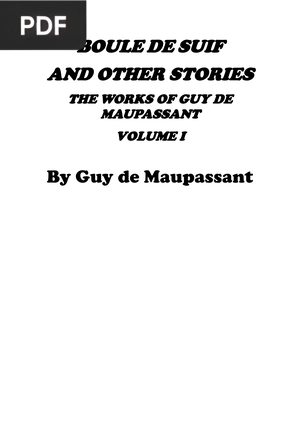 Boule de Suif and Other Stories