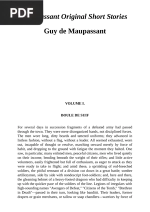 Maupassant Original Short Stories