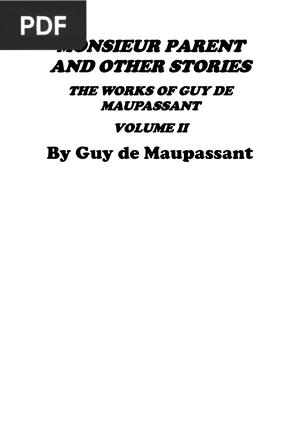 Monsieur Parent and Other Stories