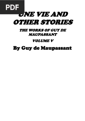 Une Vie and Other Stories