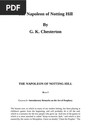 The Napoleon of Notting Hill