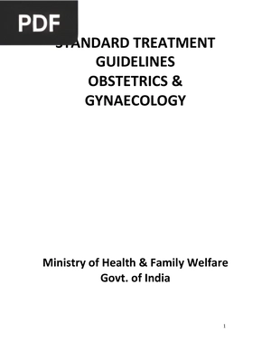 Standard Treatment Guidelines Obstetrics and Gynaecology