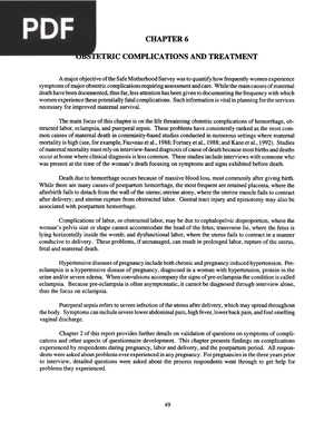 Obstetric Complications and Treatment