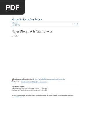 Player Discipline in Team Sports