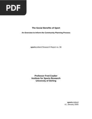 The Social Benefits of Sport