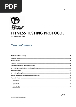 Fitness Testing Protocol