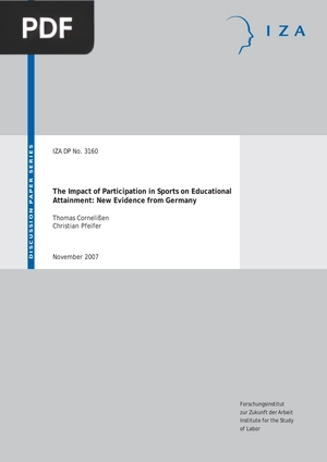 The Impact of Participation in Sports on Educational Attainment New Evidence from Germany